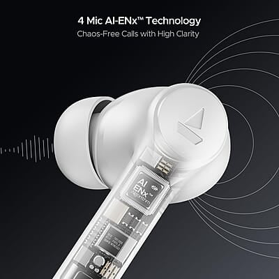boAt Newly Launched Airdopes 300 Premium Truly Wireless in-Ear Earbuds with 4 Mics AI-ENx Spatial Audio, 50HRS Playtime, Multipoint Connection, ASAP Charge, Hearables App Support boAt Newly Launched Airdopes 300 Premium Truly Wireless in-Ear Earbuds with 4 Mics AI-ENx Spatial Audio, 50HRS Playtime, Multipoint Connection, ASAP Charge, Hearables App Support