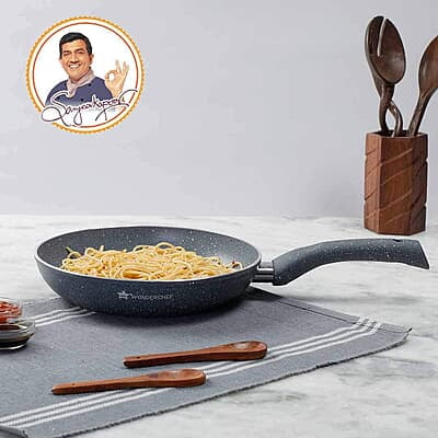 Wonderchef Granite 24 cm Non-Stick Fry Pan 1.8 L Grey 5 Layer PFOA Free Non-Stick Coating Wonderchef Granite 24 cm Non-Stick Fry Pan 1.8 L Grey 5 Layer PFOA Free Non-Stick Coating