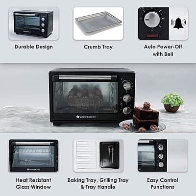 Wonderchef Oven Toaster Griller (OTG) - 19 litres Multi-Stage Heat Selection Bake, Grill, Roast Wonderchef Oven Toaster Griller (OTG) - 19 litres Multi-Stage Heat Selection Bake, Grill, Roast