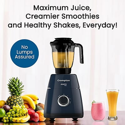 CROMPTON AMEO PRO 750W 4 Jars Mixer Grinder with MaxiGrind and Motor Vent-X Technology CROMPTON AMEO PRO 750W 4 Jars Mixer Grinder with MaxiGrind and Motor Vent-X Technology