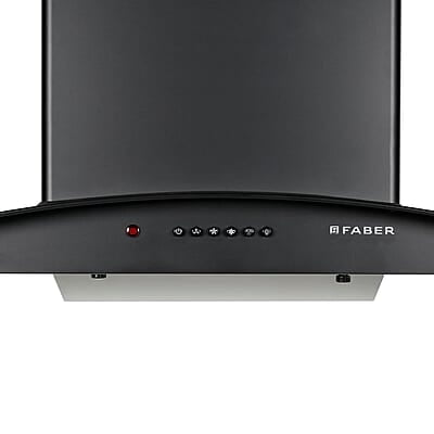 Faber 60 Cm 1100 M³/Hr Auto-Clean Curved Glass Kitchen Chimney [HOOD ALPHA In HC PB FL BK 60]