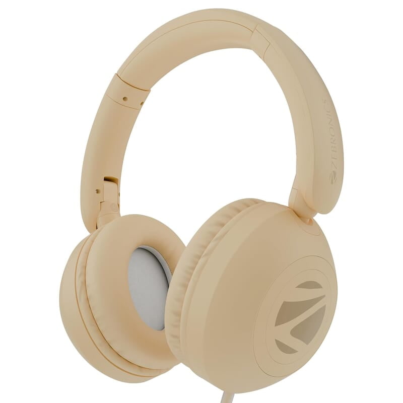 Zebronics BOOM Wired Headphone, Over Ear, in-Line MIC, Foldable, 1.5 meter Cable, for 3.5mm (Mobile | Tablet | Laptop | MAC), Soft Cushion, 40mm Drivers Zebronics BOOM Wired Headphone, Over Ear, in-Line MIC, Foldable, 1.5 meter Cable, for 3.5mm (Mobile | Tablet | Laptop | MAC), Soft Cushion, 40mm Drivers