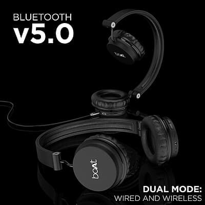 boAt Rockerz 410 Bluetooth Over Ear Headphone with Super Extra Bass, Up to 8H Playtime, Dual Connectivity Modes, Foldable Earcups and Lightweight Design
