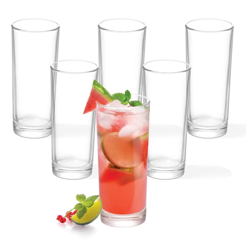Treo by Milton Embassy Cool Glass Tumbler, Set of 6, 260 ml Each, Transparent |Serve Juices | Cold Drinks | Water | Cocktails | Mixed Drinks Treo by Milton Embassy Cool Glass Tumbler, Set of 6, 260 ml Each, Transparent |Serve Juices | Cold Drinks | Water | Cocktails | Mixed Drinks