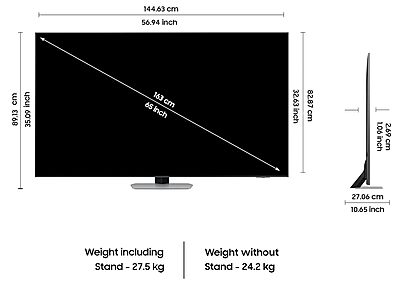 Samsung 163 cm (65 inches) 4K Ultra HD AI Smart Neo-QLED TV QA65QN90DAULXL