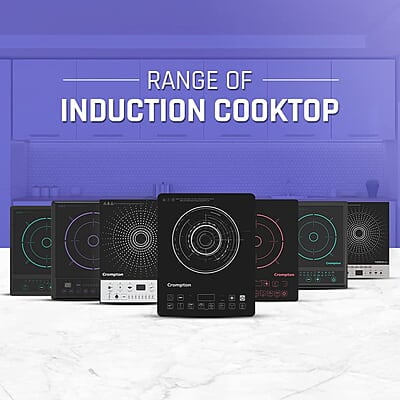 Crompton Instaserve 1900 W Induction Cooktop with Tactile Push Buttons Crompton Instaserve 1900 W Induction Cooktop with Tactile Push Buttons