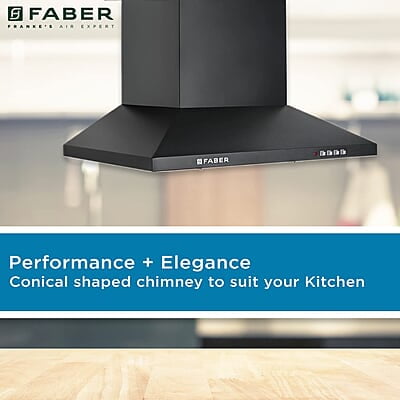 Faber 60 cm 1000 m³/hr Kitchen Chimney (HOOD PLUTO PB BF BK 60, Baffle Filter, Push Button Faber 60 cm 1000 m³/hr Kitchen Chimney (HOOD PLUTO PB BF BK 60, Baffle Filter, Push Button
