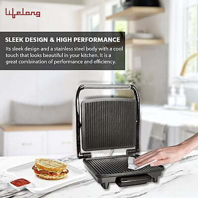 Lifelong LLTG01 Electric Tandoor Grill/Sandwich Maker 1500W with Non-Stick Plates, Variable Heat control for Toasting and Grilling Lifelong LLTG01 Electric Tandoor Grill/Sandwich Maker 1500W with Non-Stick Plates, Variable Heat control for Toasting and Grilling