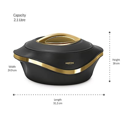 MILTON Pearl 2500 Inner Stainless Steel Casserole, 2.1 litres, Black MILTON Pearl 2500 Inner Stainless Steel Casserole, 2.1 litres, Black