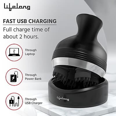 Lifelong LLM225 Rechargeable Head, Scalp Full Body Pain Relief Massager, Electric Head Kneading Massager,4 Speed Modes Lifelong LLM225 Rechargeable Head, Scalp Full Body Pain Relief Massager, Electric Head Kneading Massager,4 Speed Modes