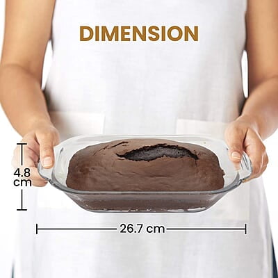 AGARO Elite Borosilicate Glass Baking Tray for Kitchen, 1600 ml Rectangle AGARO Elite Borosilicate Glass Baking Tray for Kitchen, 1600 ml Rectangle