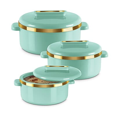 MILTON Curve Inner Stainless Steel Casserole Set of 3 (450 ml, 840 ml, 1300 ml)