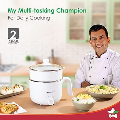 Wonderchef Luxe Multi Cook Kettle 1.2 L 600W  Ivory Dual Power Modes Quick Boiling Automatic Shut-Off