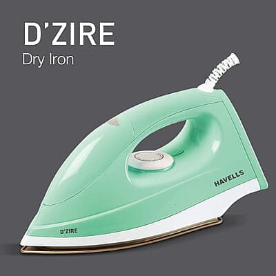 Havells D'zire 1000 watt Dry Iron With American Heritage Sole Plate, Aerodynamic Design Havells D'zire 1000 watt Dry Iron With American Heritage Sole Plate, Aerodynamic Design