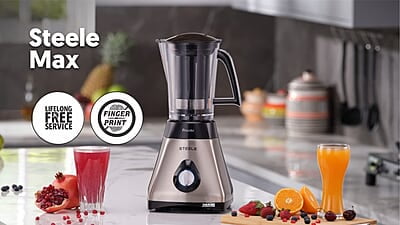 Preethi Steele Max MG-212 mixer grinder, 750 watt, Silver/Black, 3 Jars, Vega W5 motor with 2yr Guarantee Preethi Steele Max MG-212 mixer grinder, 750 watt, Silver/Black, 3 Jars, Vega W5 motor with 2yr Guarantee