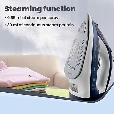 AGARO Royal Steam Iron, 2000W, Ceramic Coated Sole Plate, Fast Heating, 360 degree 320 Ml Water Tank AGARO Royal Steam Iron, 2000W, Ceramic Coated Sole Plate, Fast Heating, 360 degree 320 Ml Water Tank