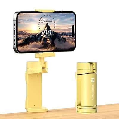 Portronics Mobot Clip Mobile Holder with 360° Adjustable Angles, Light Weight, Pocket Friendly, Mobile Stand for Table