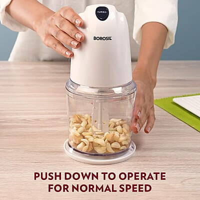 Borosil Chef Delite 260W Electric Chopper For Kitchen Use, White Chopper, Kitchen Accessories Items, Turbo Speed Option, Stainless Steel Blades, Whisking Blade for Cream, Chaas, Lassi Borosil Chef Delite 260W Electric Chopper For Kitchen Use, White Chopper, Kitchen Accessories Items, Turbo Speed Option, Stainless Steel Blades, Whisking Blade for Cream, Chaas, Lassi