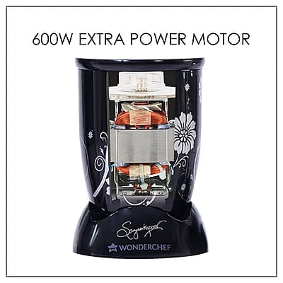 Wonderchef Nutri-blend BOLT Food Processor & Atta Kneader 600W 22000 RPM 4 unbreakable jars Black Wonderchef Nutri-blend BOLT Food Processor & Atta Kneader 600W 22000 RPM 4 unbreakable jars Black