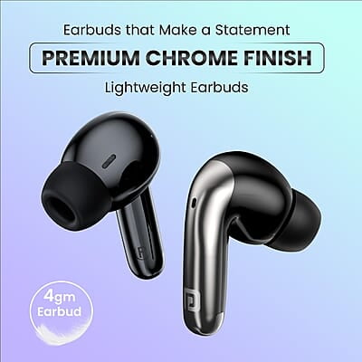 Portronics Harmonics Twins 28 ANC TWS in Ear Earbuds with Smart Touch Control, 50 Hours Playback, Quad Mic ENC Portronics Harmonics Twins 28 ANC TWS in Ear Earbuds with Smart Touch Control, 50 Hours Playback, Quad Mic ENC