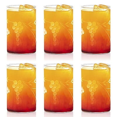 Borosil 295 ml Set of 6 pcs Berry Vision Transparent Drinking Glass | Borosilicate Glass Tumblers for Water, Cold Drinks, Juice| Flame Proof, Microwave & Dishwasher Safe | for Daily use & Gifting