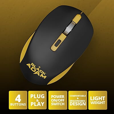 ZEBRONICS Jaguar Wireless Mouse (Black Adam), 2.4GHz with USB Nano Receiver, High Precision Optical Tracking, 4 Buttons, Metal Wheel, Ambidextrous, for PC/Mac/Laptop ZEBRONICS Jaguar Wireless Mouse (Black Adam), 2.4GHz with USB Nano Receiver, High Precision Optical Tracking, 4 Buttons, Metal Wheel, Ambidextrous, for PC/Mac/Laptop