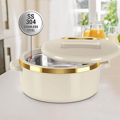 MILTON Curve Inner Stainless Steel Casserole Set of 3 (450 ml, 840 ml, 1300 ml)