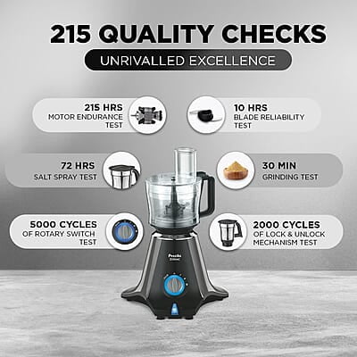 Preethi Zodiac Mg-218 Mixer Grinder for Kitchen, 5 Jars 750 Watt Mixie Preethi Zodiac Mg-218 Mixer Grinder for Kitchen, 5 Jars 750 Watt Mixie