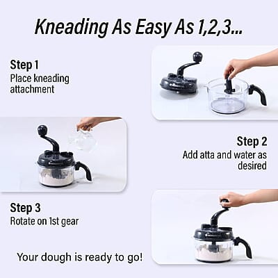 Wonderchef Smart Turbo Chopper 3-In-1 Chop Mince Whip Wonderchef Smart Turbo Chopper 3-In-1 Chop Mince Whip