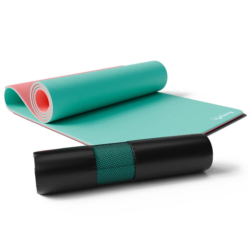 Lifelong Dual Color TPE Material Yoga Mat for Women & Men 6mm Anti-Slip Yoga Mat for Gym Workout Exercise Mat