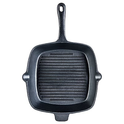 Wonderchef Forza Cast-iron 26 cm Grill Pan, Pre-Seasoned Cookware, Induction Friendly, 3.8 mm Wonderchef Forza Cast-iron 26 cm Grill Pan, Pre-Seasoned Cookware, Induction Friendly, 3.8 mm