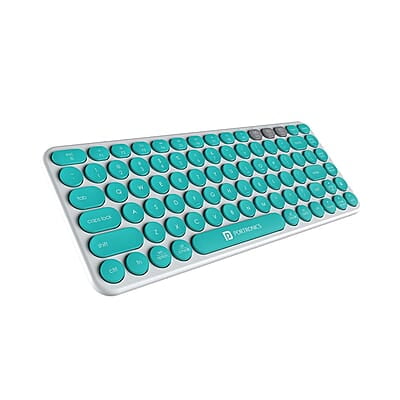 Portronics Bubble 2.0 Wireless Keyboard with Bluetooth + 2.4 GHz Receiver, Connect 3 Devices, Compact TKL Size, 10m Working Range