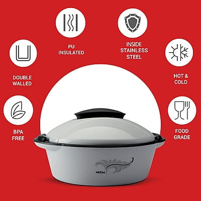 Milton Crisp 2500 Insulated Inner Steel Casserole, 2.4 Litres Milton Crisp 2500 Insulated Inner Steel Casserole, 2.4 Litres