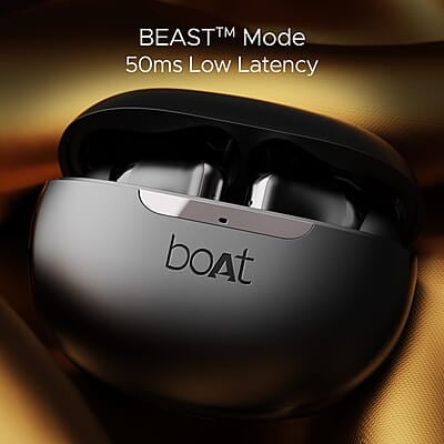 boAt Airdopes 141 ANC TWS in-Ear Earbuds w/ 32 dB ANC, 42 Hrs Playback, 50ms Low Latency Beast Mode, 4 Mics with ENx, ASAP Charge, IWP Twch with BT v5.3 & IPX5 Ear Buds TWS boAt Airdopes 141 ANC TWS in-Ear Earbuds w/ 32 dB ANC, 42 Hrs Playback, 50ms Low Latency Beast Mode, 4 Mics with ENx, ASAP Charge, IWP Twch with BT v5.3 & IPX5 Ear Buds TWS