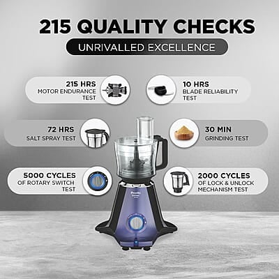 Preethi Zodiac Glitter MG 264, 750 Watt Mixer Grinder, 5 Jars Preethi Zodiac Glitter MG 264, 750 Watt Mixer Grinder, 5 Jars