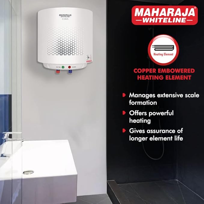 Maharaja Whiteline Ednis Neo Water Heater/Geyser, 10 Liters Maharaja Whiteline Ednis Neo Water Heater/Geyser, 10 Liters