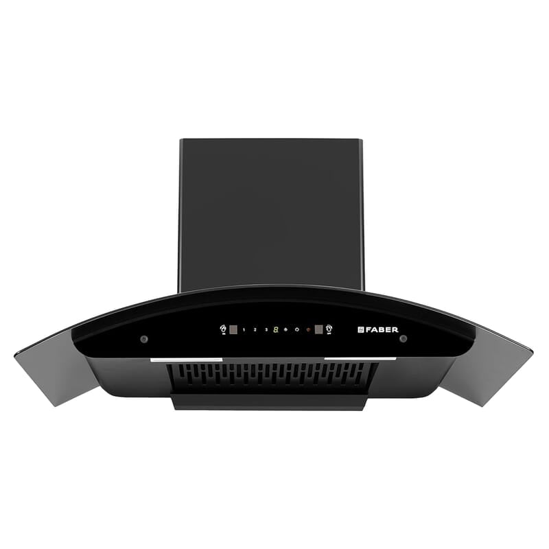 Faber 90cm 1400 m³/hr Autoclean Kitchen Chimney Broad Body Curved Glass Filterless Touch & Gesture Control Faber 90cm 1400 m³/hr Autoclean Kitchen Chimney Broad Body Curved Glass Filterless Touch & Gesture Control