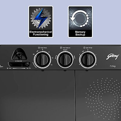 Godrej 7 Kg 5 Star, Active Soak Technology Semi-Automatic Top Load Washing Machine Godrej 7 Kg 5 Star, Active Soak Technology Semi-Automatic Top Load Washing Machine