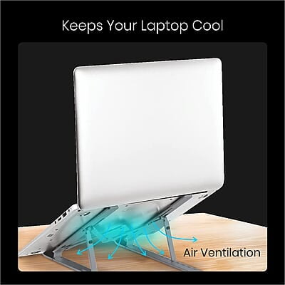 Portronics My Buddy K2 Portable Laptop stand with 7 Adjustable Level, Ergonomic Design, Multifunctional for All Laptops Portronics My Buddy K2 Portable Laptop stand with 7 Adjustable Level, Ergonomic Design, Multifunctional for All Laptops