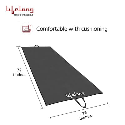Lifelong LLYM14 10mm Extra Thick Yoga and Exercise Mat (Hand Washable & Anti Slip)