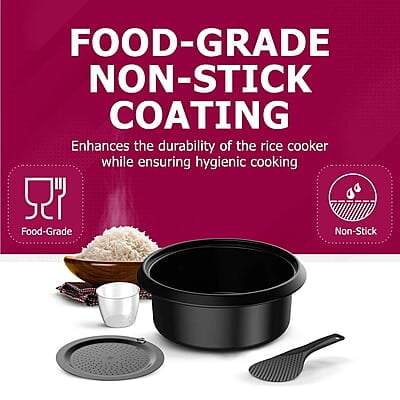 Crompton Harvest Pro Food Grade Non-stick Rice Cooker with 1.8 liter capacity Instant 15 miin cooking additional cooking bowl Crompton Harvest Pro Food Grade Non-stick Rice Cooker with 1.8 liter capacity Instant 15 miin cooking additional cooking bowl