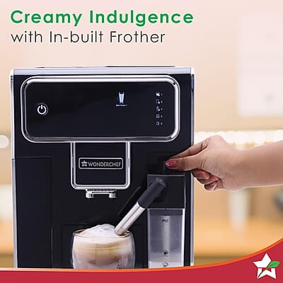 Wonderchef Regenta Fully Automatic Coffee Machine For brewing Americano, Cappuccino, Latte, Macchiato, Flat White, Espresso Wonderchef Regenta Fully Automatic Coffee Machine For brewing Americano, Cappuccino, Latte, Macchiato, Flat White, Espresso