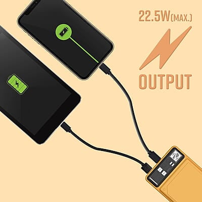 ZEBRONICS MW61 Wireless Power Bank, 10000 mAh, Rapid Charge, Built-in Wireless Charging Pad, Outputs - 22.5W Wired | 15W Wireless, Type C PD 3.0, LED Indicator