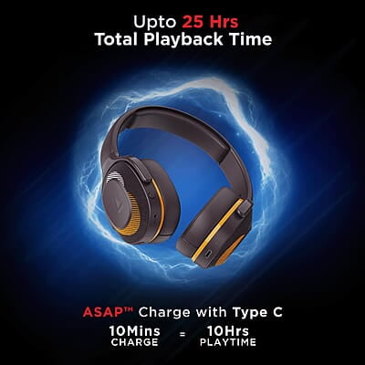 boAt Rockerz 425 Bluetooth Wireless On Ear Headphones Signature Sound, ENx Tech, ASAP Charge, 25H Playtime, Bluetooth V5.2, Dual Pairing with Mic boAt Rockerz 425 Bluetooth Wireless On Ear Headphones Signature Sound, ENx Tech, ASAP Charge, 25H Playtime, Bluetooth V5.2, Dual Pairing with Mic