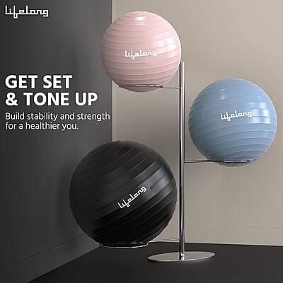 Lifelong Gym Ball for Exercise-Anti Burst Exercise Ball- Fitness Yoga Ball,,Pregnancy & Labor Ball