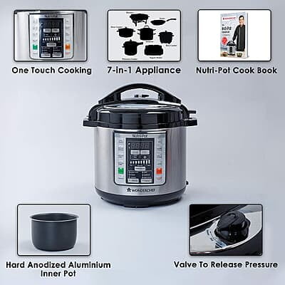Wonderchef Nutri-Pot Electric Pressure Cooker with 7-in-1 Functions 6L capacity Wonderchef Nutri-Pot Electric Pressure Cooker with 7-in-1 Functions 6L capacity