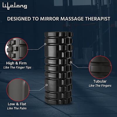 Lifelong Foam Roller for Exercise Gym- Deep Tissue Body Massage Roller for Back Pain, Neck & Knee Pain Relief Lifelong Foam Roller for Exercise Gym- Deep Tissue Body Massage Roller for Back Pain, Neck & Knee Pain Relief