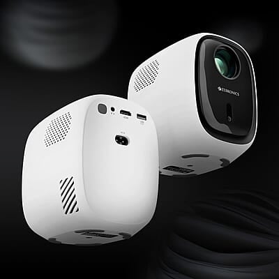 ZEBRONICS PIXAPLAY 53, Smart Vertical Projector, 3500 Lumens, 4K Support, 120 Inch Screen Size, Auto Focus, Auto Keystone, Bluetooth, HDMI, USB, WiFi, 1080p Support, APP Support, Miracast