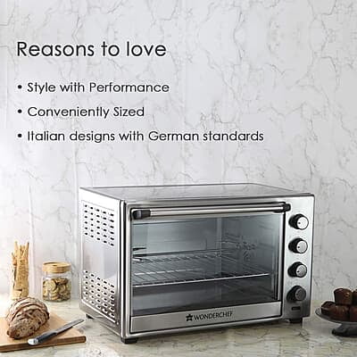 Wonderchef Oven Toaster Griller- 60 litres 6-Stage Heat Selection Bake, Grill, Roast Wonderchef Oven Toaster Griller- 60 litres 6-Stage Heat Selection Bake, Grill, Roast