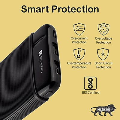 Portronics Power PRO 10K 10000 mAh,10w Slim Power Bank with Dual USB Output Port